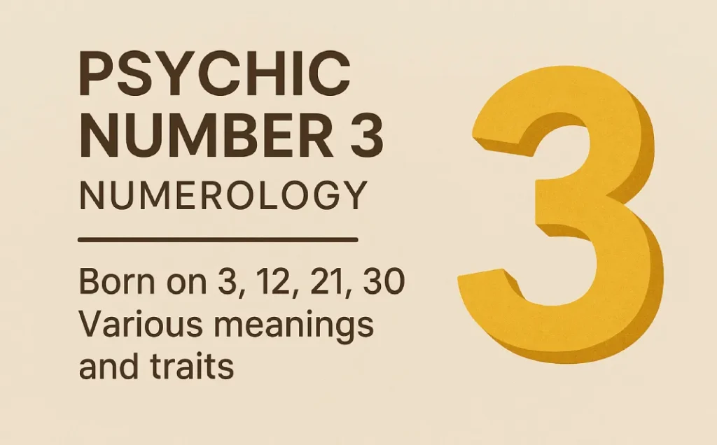 Psychic Number 3 Numerology